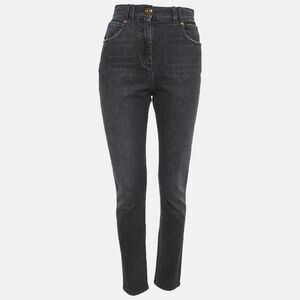 Balmain Black Faded Denim Skinny Jeans M/waist 27"